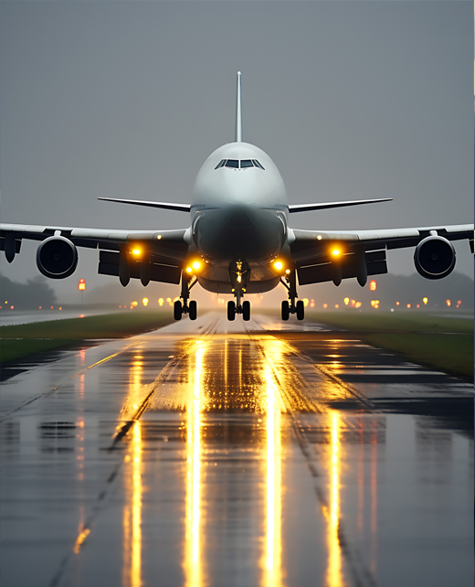 Cargo plane on airport runway